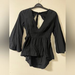 Free People black peplum top